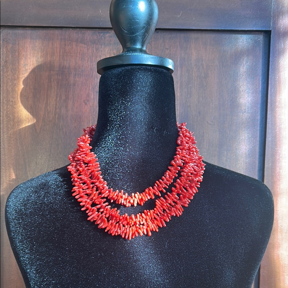 Kenneth Jay Lane Vintage Faux Coral Necklace